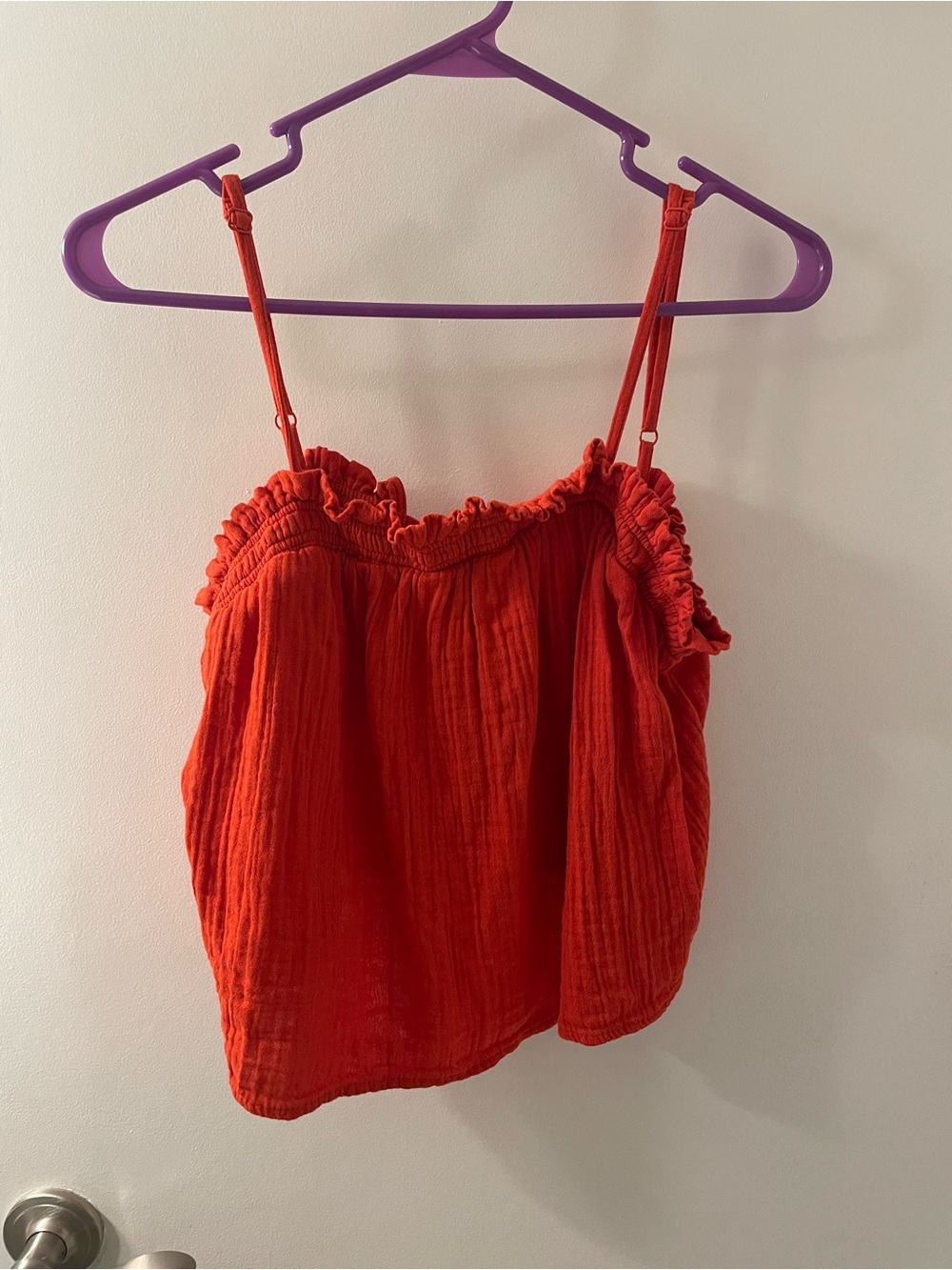 Old Navy orange Ruffle Spaghetti Strap Camisole